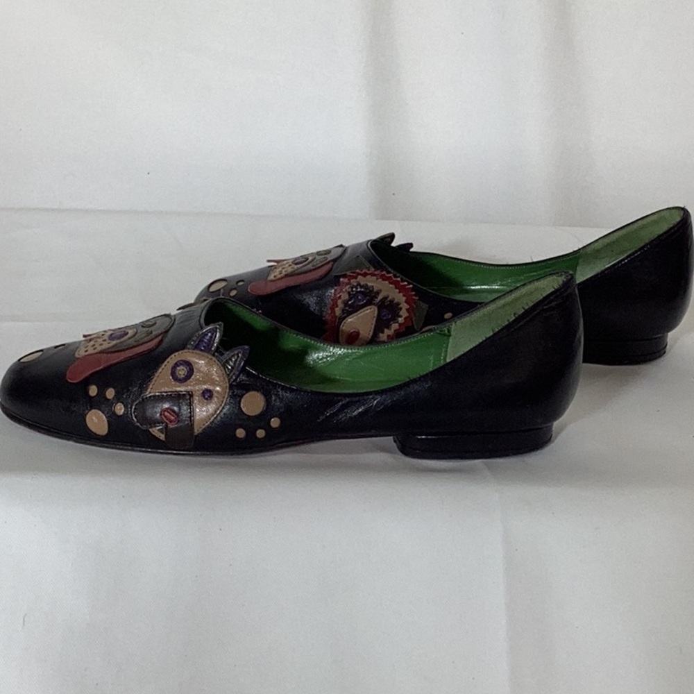 MICHAEL SIMON Dog Themed Loafer Black Size 7 1/2 - Picture 6 of 9